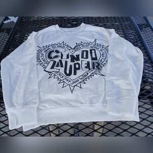 Cyndi Lauper Farewell Tour She's So Unusual White Sweatshirt SZ S